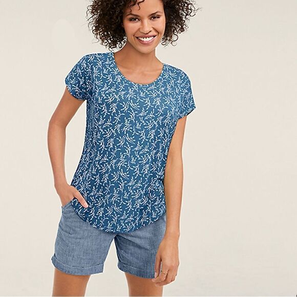 LandsEnd Women's Mid Rise Elastic Waist Pull On 7" Chino Shorts size 2 brand new - Picture 5 of 16